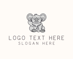 Grey - Toy Koala Zoo logo design