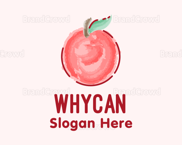Cute Watercolor Apple Logo