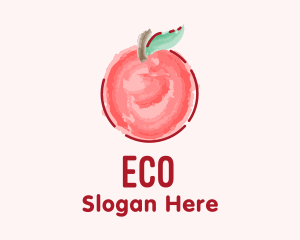 Cute Watercolor Apple  Logo