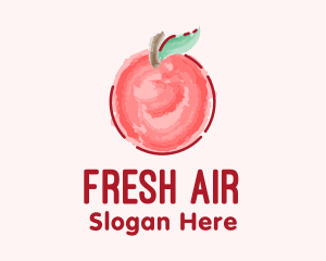 Cute Watercolor Apple  logo design