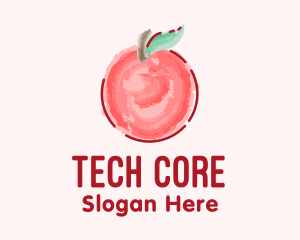 Cute Watercolor Apple  logo design