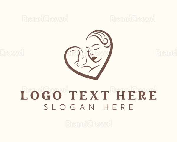 Mother Baby Maternity Heart Logo