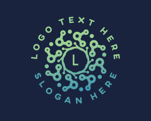 Science Molecule Letter Logo