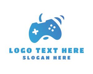 Gamer - Vibrating Game Controller logo design