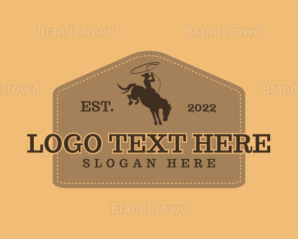 Western Rodeo Cowboy Logo