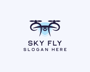 Quadcopter - Drone Camera Quadcopter logo design