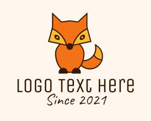 Forest Animal - Orange Fox Toy logo design