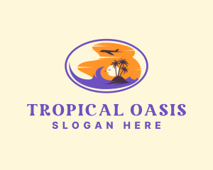 Tropical Island Getaway  logo design