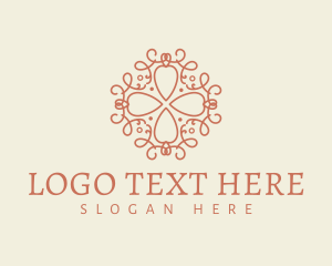 Vlog - Petal Swirl Mandala logo design