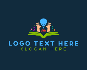 School - Child Learning Book logo design