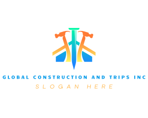 Hammer Builder Construction Logo