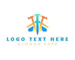 Nail - Hammer Builder Construction logo design