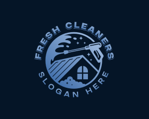 Pressure Washer Roof Cleaner logo design