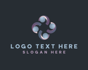 Teamwork - Abstract Organization Community logo design