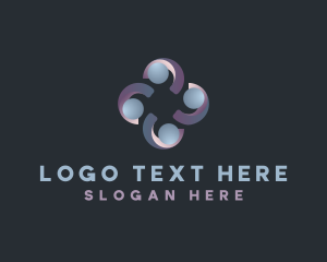People - Abstract Organization Community logo design