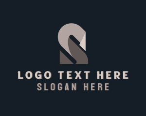 Metalwork - Origami Fold Structure Letter S logo design