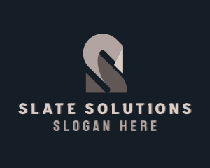 Origami Fold Structure Letter S logo design