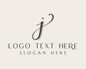 Letter J - Elegant Fashion Calligraphy logo design