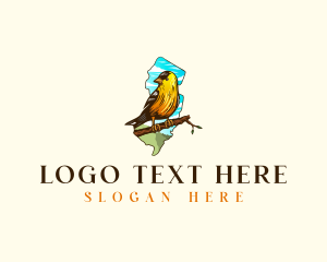 Outdoor - Eastern Goldfinch New Jersey logo design