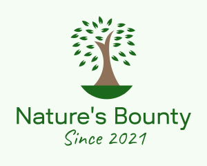 Natural Organic Tree  logo design