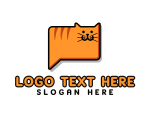 Chatting - Cat Chat Messenger logo design