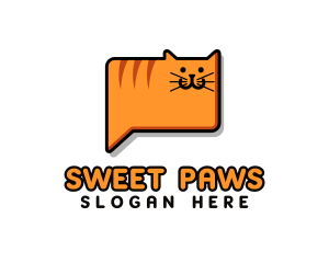 Adorable - Cat Chat Messenger logo design