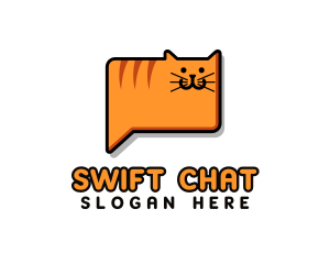 Cat Chat Messenger logo design