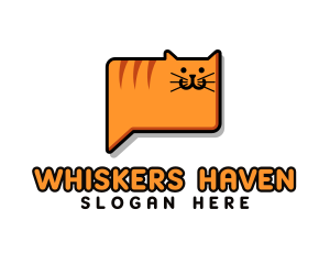 Whiskers - Cat Chat Messenger logo design