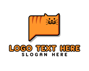 Chat - Cat Chat Messenger logo design