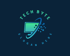 Computer - Computer Technology Pixels logo design