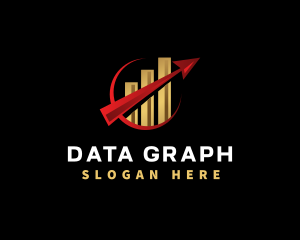 Arrow Graph Growth logo design