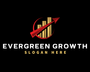 Arrow Graph Growth logo design