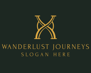 Designer - Elegant Golden Letter X logo design