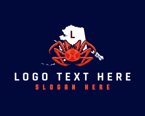 Map - Alaska King Crab logo design