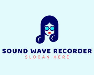 Woman Music Record logo design