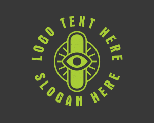 Eyeball - Green Skateboard Eye logo design