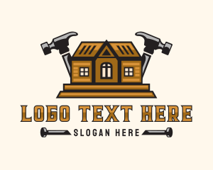 Remodeling - Cabin Hammer Carpentry logo design