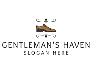 Men - Smart Mens Leather Shoe logo design