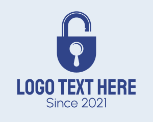 Password - Blue Security Lock logo design