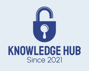 Online Privacy - Blue Security Lock logo design