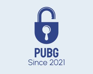 Surveillance - Blue Security Lock logo design