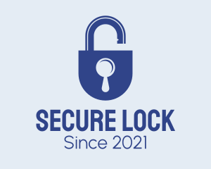 Lock - Blue Security Lock logo design