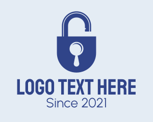 Secure - Blue Security Lock logo design