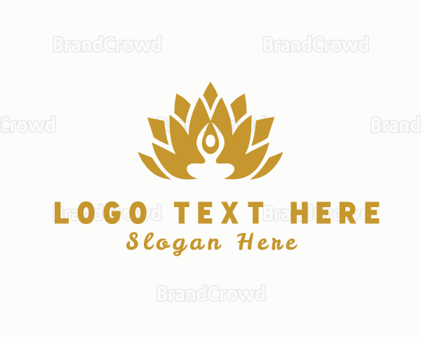 Gold Wellness Lotus Spa Logo