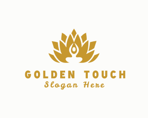 Gold - Gold Wellness Lotus Spa logo design