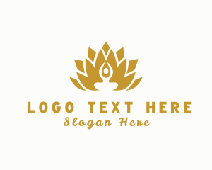 Gold Wellness Lotus Spa Logo