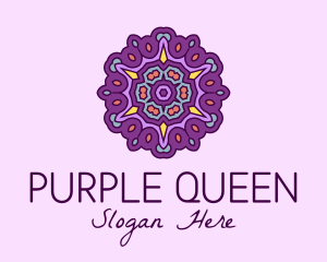 Purple Floral Decor  logo design