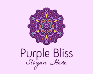 Purple Floral Decor  logo design