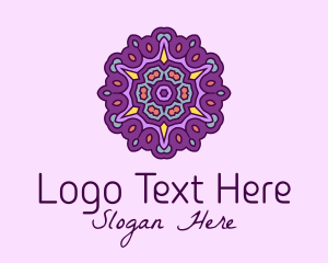 Mandala - Purple Floral Decor logo design