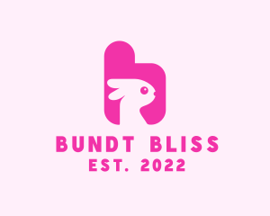 Pink Bunny Letter B logo design